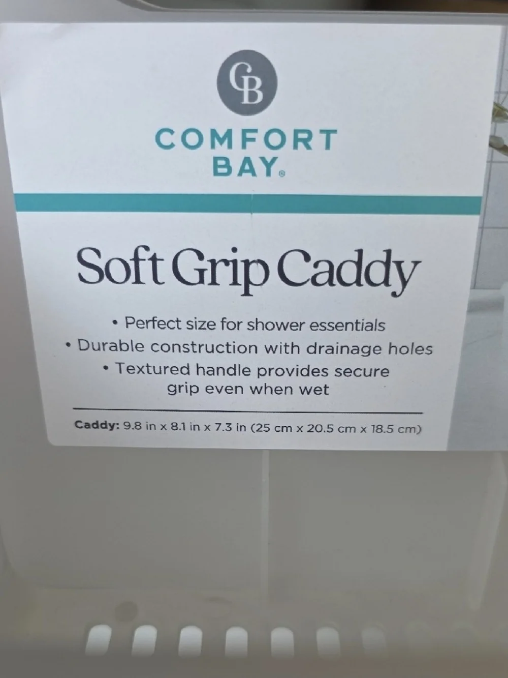 Comfort Bay Soft Grip Caddy in Frosted White